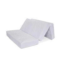 L.a. Baby, Multi-Use Waterproof Folding Portable Crib Mattress/Play Mat with Travel Carry Case, 2"