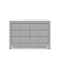 Graco Noah 6 Drawer Double Dresser (Pebble Gray)