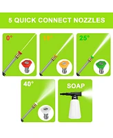 Sugift 4000 Psi 2.6 Gpm Cold Water Electric Pressure Washer with 5 Quick-Connect Nozzles