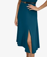 Calvin Klein Women's Short-Sleeve Belted Fit & flare Dress