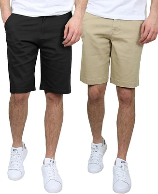 Galaxy By Harvic Men's 2-Pack Flex Stretch Chino Shorts