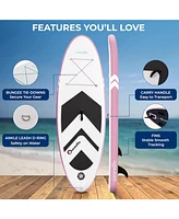 Free-Flow Inflatable Kids Stand-Up Paddle Board – Welded Design, Hand Pump, 3-Shaft Paddle, Leash, Fin, Repair Kit & Backpack Included