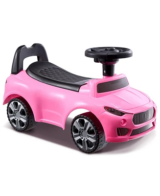 Toddler Ride On Push Car Ages 1-3 with Music Steering Wheel and Under Seat Storage