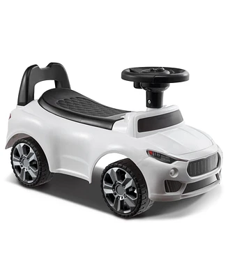 Toddler Ride On Push Car Ages 1-3 with Music Steering Wheel and Under Seat Storage