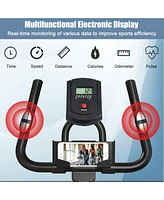 Indoor Silent Belt Drive Adjustable Resistance Cycling Stationary Bike