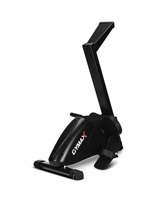 Akiudex Foldable Magnetic Quiet Operated Fitness Rowing Machine with 10 Level Adjustable Resistance