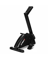 Akiudex Foldable Magnetic Quiet Operated Fitness Rowing Machine with 10 Level Adjustable Resistance