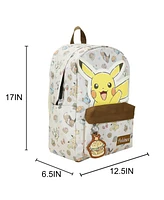 Pokemon Pikachu All-Over Print Characters 17” Adult Backpack