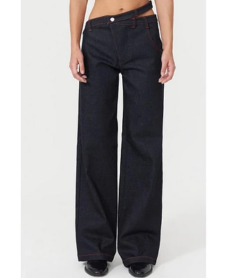 Jendue Davidson Asymmetric Belt Pants