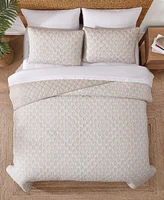 Tommy Bahama Fronds Cotton Reversible 3-Pc. Quilt Set