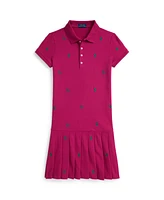 Polo Ralph Lauren Big Girls Pony Stretch Mesh Dress
