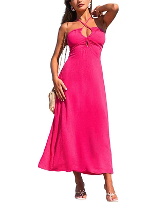 Cupshe Women's Pinky Promise Pink Maxi Beach Dress