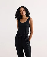 Reistor Women's Relaxed Drawstring Jumpsuit Black