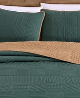 Eddie Bauer Solid Washed Microfiber Reversible 2-Pc. Quilt Set, Twin