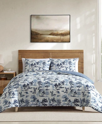 Eddie Bauer Vintage Forest Toile Reversible -Pc. Comforter Set