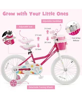Kids Bicycle 18 Inch Toddler and Kids Bike with Training Wheels for 6-8 Year Old Kids