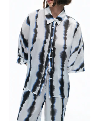 Nocturne Women's Tie-Dye Patterned Shirt