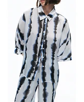 Nocturne Women's Tie-Dye Patterned Shirt