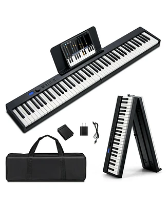 88-Key Foldable Digital Piano with Midi and Wireless Bt