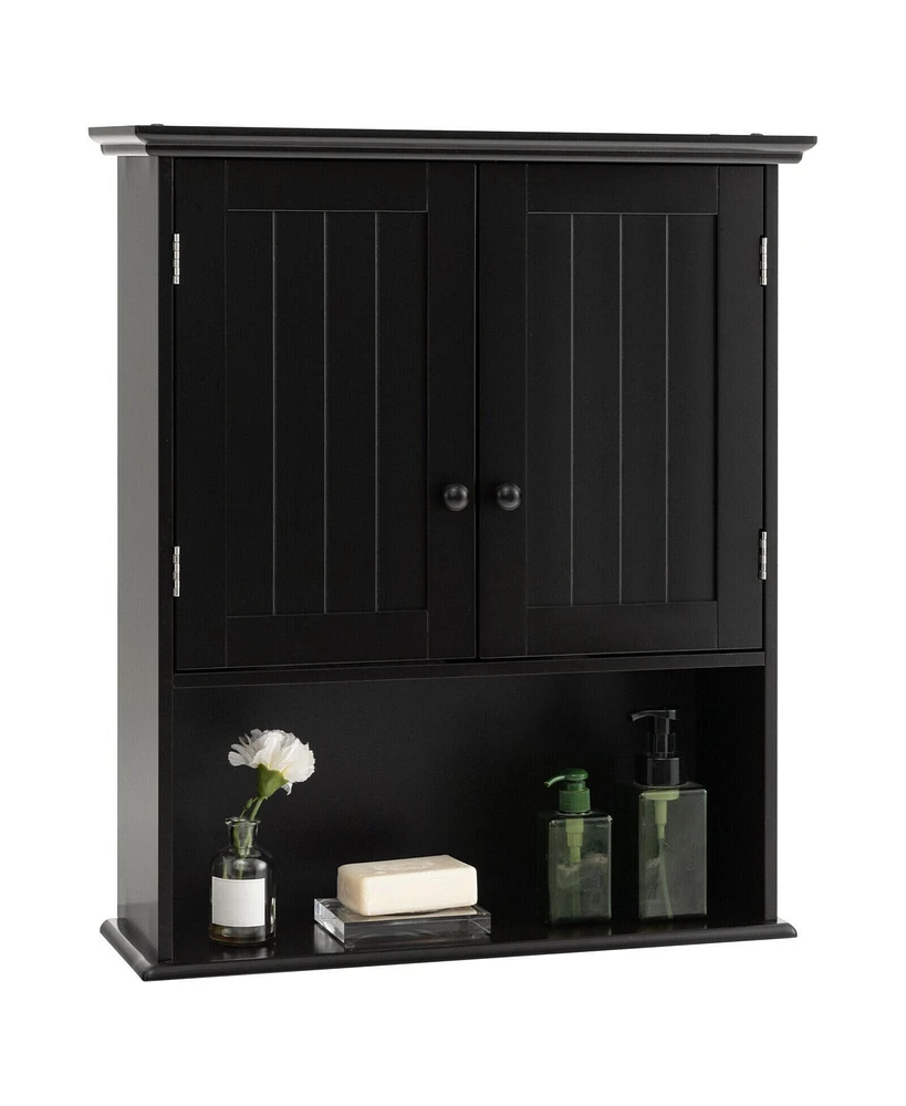 Volenca 2-Door Wall Mount Bathroom Storage Cabinet with Open Shelf