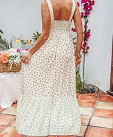 Cupshe Women's Countryside Stroll Floral Maxi Beach Dress
