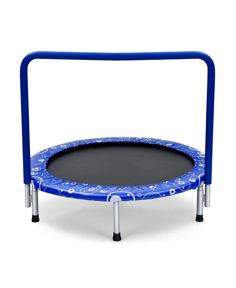36 Inch Kids Trampoline Mini Rebounder with Full Covered Handrail
