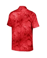 Tommy Bahama Men's Cardinal Iowa State Cyclones Coast Luminescent Fronds IslandZone Button-Up Camp Shirt