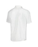 Tommy Bahama Men's White Iowa Hawkeyes Coconut Point Palm Vista IslandZone Camp Button-Up Shirt
