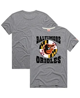 Homage Men's Gray Baltimore Orioles Hyper Local Tri-Blend T-Shirt