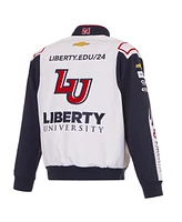 Jh Design Men's White William Byron Liberty University Full-Snap Twill Uniform Jacket