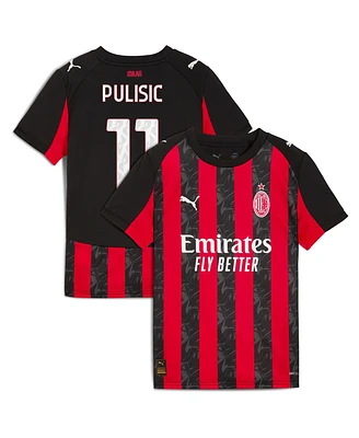 Puma Big Boys and Girls Christian Pulisic Red Ac Milan 2025/26 Home Replica Player Jersey