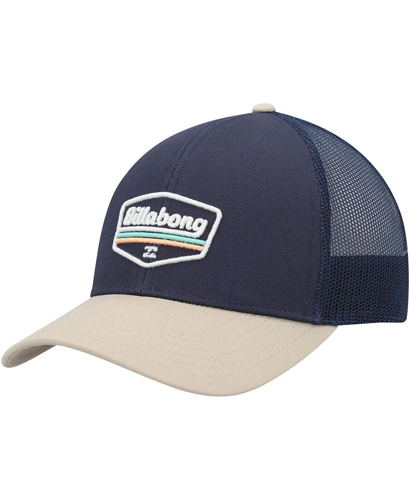 Billabong Men's Navy Walled Trucker Adjustable Snapback Hat