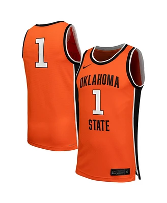 Nike Men's 1 Orange Oklahoma State Cowboys Replica Basketball Jersey