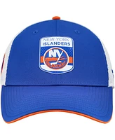 Fanatics Men's Royal/White New York Islanders Authentic Pro Draft Podium Trucker Adjustable Hat