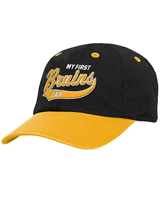 Outerstuff Baby Boys and Girls Black Boston Bruins My First Tail Sweep Slouch Flex Hat