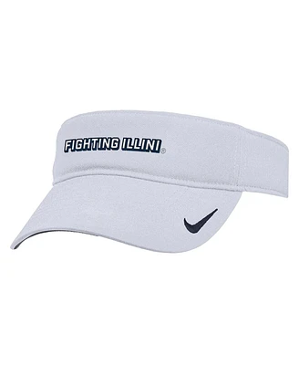 Nike Men's White Illinois Fighting Illini 2025 On-Field Ace Performance Adjustable Visor Hat