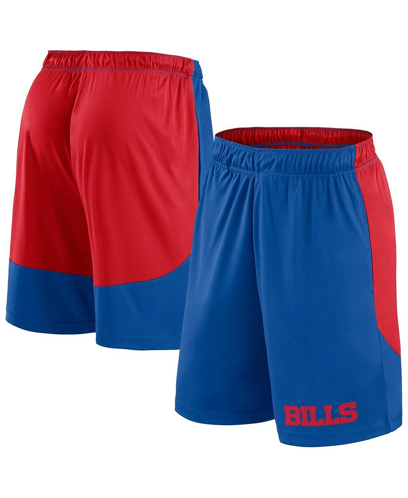 Fanatics Men's Royal/Red Buffalo Bills Big Tall Launch Shorts