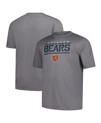 Fanatics Men's Heather Gray Chicago Bears Big Tall Top Notch T-Shirt