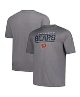 Fanatics Men's Heather Gray Chicago Bears Big Tall Top Notch T-Shirt
