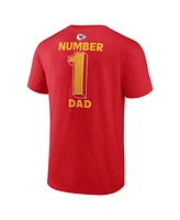Fanatics Men's Red Kansas City Chiefs Big Tall Number One Dad T-Shirt