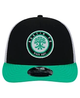 New Era Men's Black Austin Fc Throwback Trucker Low Profile 9FIFTY Snapback Hat