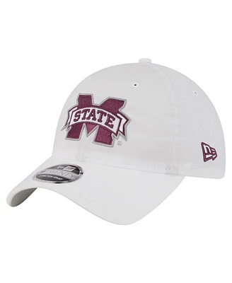 New Era Men's White Mississippi State Bulldogs Active Ripstop 9TWENTY Adjustable Hat