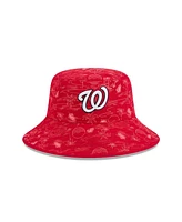New Era Big Boys and Girls Red Washington Nationals 2025 Spring Training All Over Print Bucket Hat