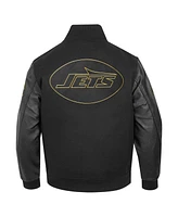 Pro Standard Men's Black New York Jets Full-Zip Varsity Jacket