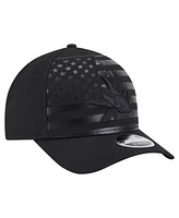 New Era Men's Black San Jose Sharks Game Day Stealth Flag 9FORTY A-Frame Adjustable Hat