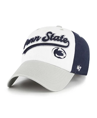 '47 Brand Big Boys and Girls White Penn State Nittany Lions Scooter Clean Up Adjustable Hat