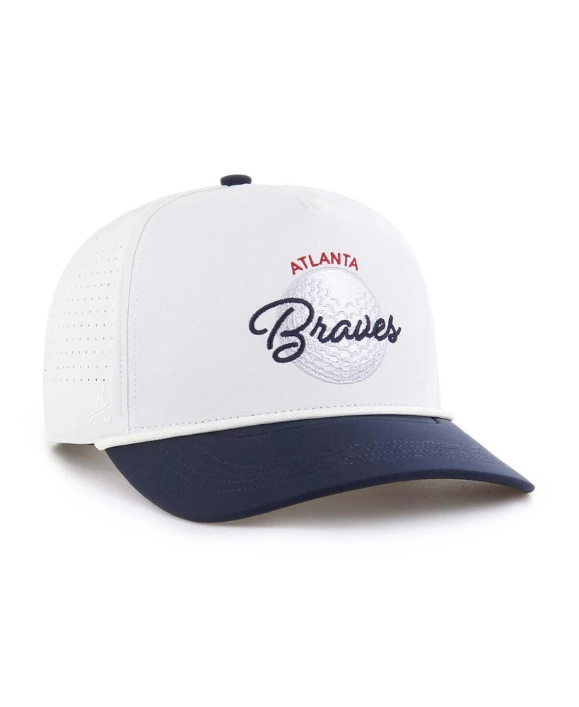 '47 Brand Men's White/Navy Atlanta Braves Gimmie Golf Hitch Rope Adjustable Hat