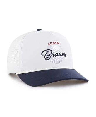 '47 Brand Men's White/Navy Atlanta Braves Gimmie Golf Hitch Rope Adjustable Hat