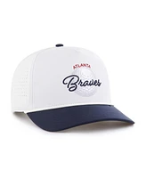 '47 Brand Men's White/Navy Atlanta Braves Gimmie Golf Hitch Rope Adjustable Hat
