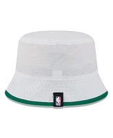 New Era Men's White/Kelly Green Boston Celtics 2025 Nba Draft Nylon Bucket Hat
